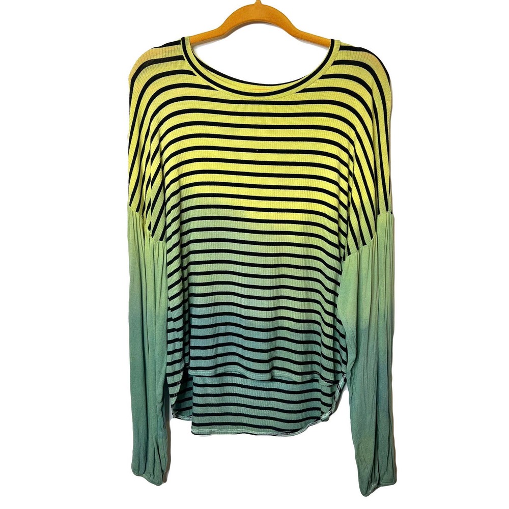 Ombré Stripe scoop neck blouse